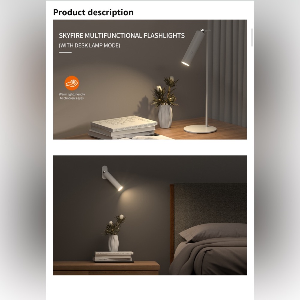 Multifunctional Magnetic Reading Light,Desk, LED Handheld Flashlight,Table Lamps - Picture 7 of 11